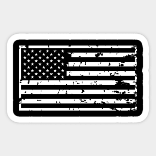 Vintage Distressed 1-Color American USA Flag Sticker